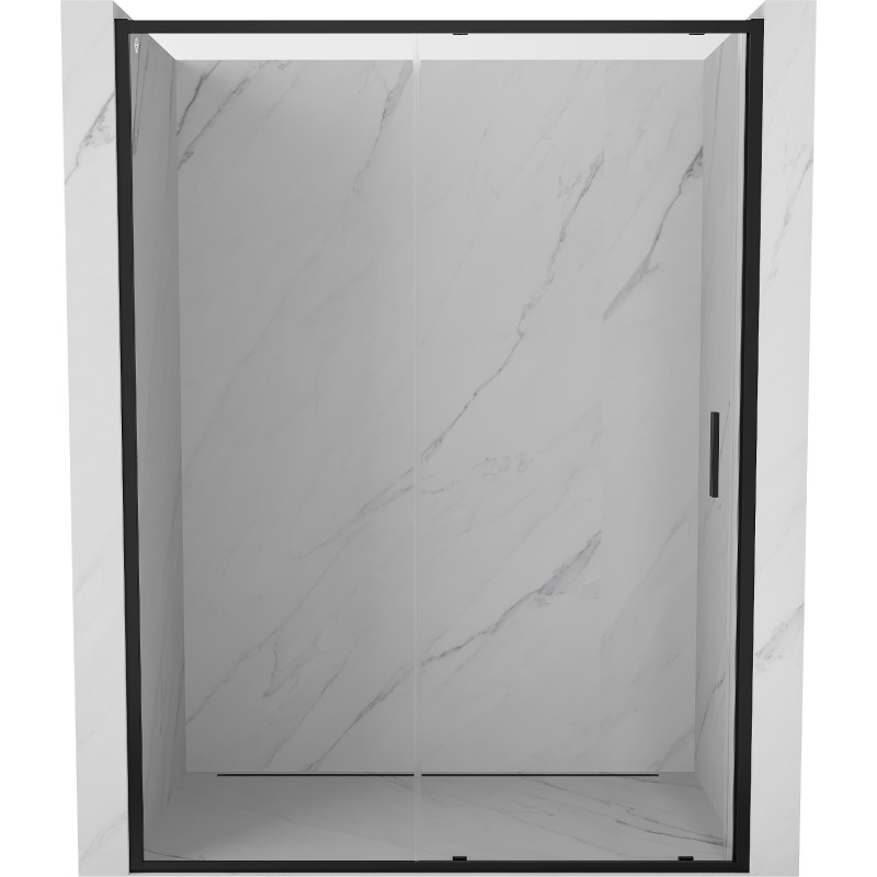 Mexen Exo-S portes de douche coulissantes 150 cm, transparentes, noires - 8151-150-000-70-00
