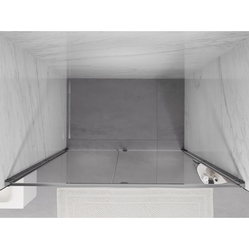 Mexen Exo-R portes de douche pivotantes 140 cm, transparentes, chromées - 819-140-000-01-00