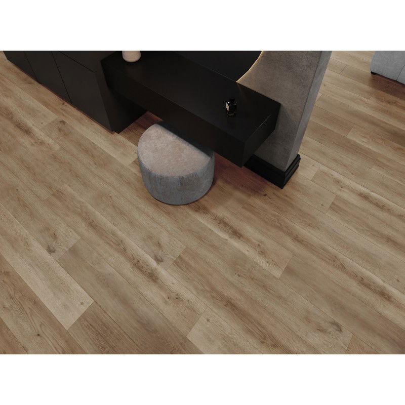 Mexen Spirit Lake panneaux vinyles 1227 x 187 mm LVT Dryback 2,5 mm, sous-couche PVC, 4 V-Fuge, Chêne