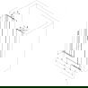 Mexen Velar Duo porte de douche coulissantes 140 cm, givre, cuivre brossé - 871-140-000-32-65