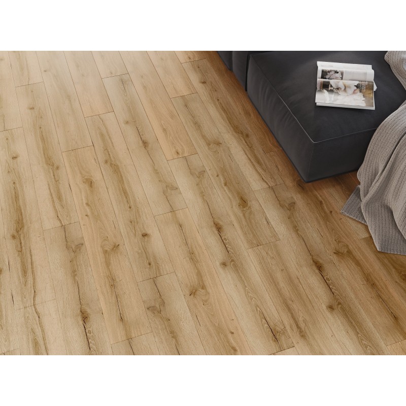 Mexen Beaver Creek panneaux vinyles 1227 x 187 mm LVT Dryback 2,5 mm, sous-couche PVC, 4 V-Joint, Chêne