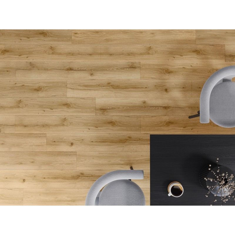 Mexen Beaver Creek panneaux vinyles 1227 x 187 mm LVT Dryback 2,5 mm, sous-couche PVC, 4 V-Joint, Chêne