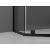 Mexen Exo-R cabine de douche pentagonale pivotante 100 x 100 cm, transparente, noire - 812-100-100-70-00