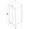 Mexen Exo-F cabine de douche pliante 70 x 70 cm, transparent, chromé - 816-070-070-01-00