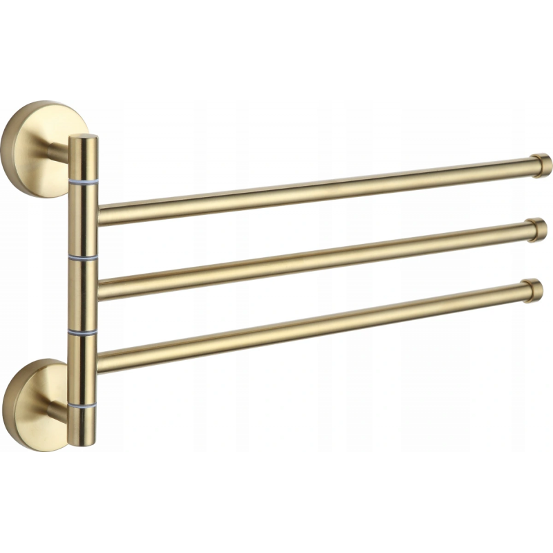 Mexen triple porte-serviettes pivotant, doré - 7039243-50
