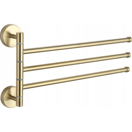 Mexen triple porte-serviette pivotant, doré - 7039243-50
