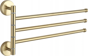 Mexen triple porte-serviettes pivotant, doré - 7039243-50