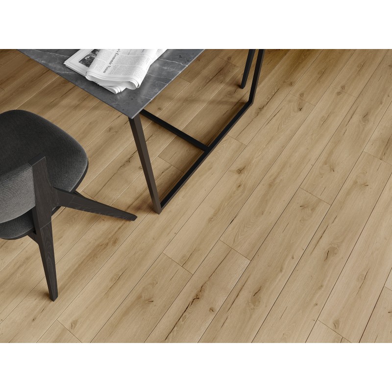 Mexen Buffalo panneaux vinyles 1227 x 187 mm LVT Dryback 2,5 mm, sous-couche PVC, 4 V-Joint, Chêne - F1307-1227-187-255-4V1-01