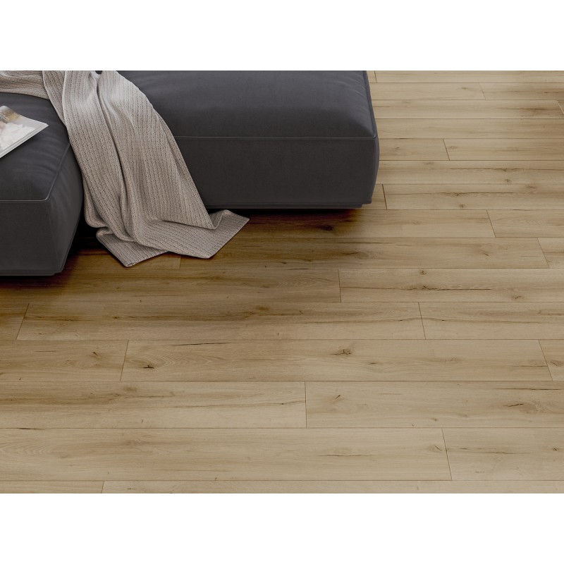 Mexen Buffalo panneaux vinyles 1227 x 187 mm LVT Dryback 2,5 mm, sous-couche PVC, 4 V-Joint, Chêne - F1307-1227-187-255-4V1-01
