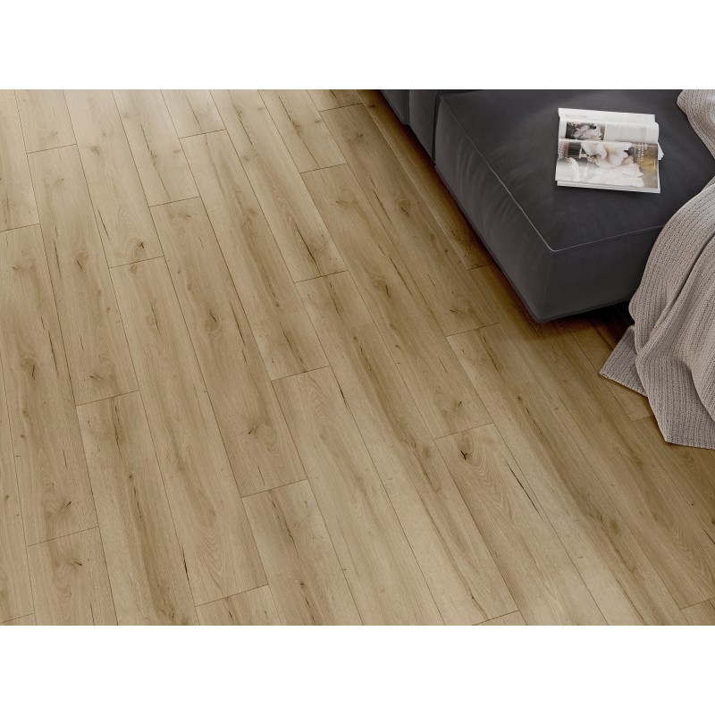 Mexen Buffalo panneaux vinyles 1227 x 187 mm LVT Dryback 2,5 mm, sous-couche PVC, 4 V-Joint, Chêne - F1307-1227-187-255-4V1-01