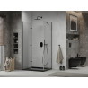 Mexen Lima cabine de douche pliante 80 x 100 cm, transparente, noire + receveur Flat, noir - 856-080-100-70-00-4070B