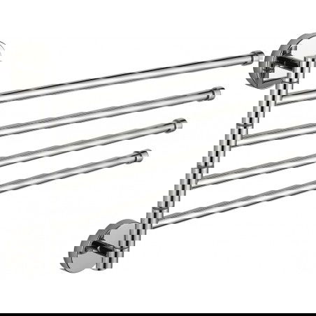 Mexen crochet porte-serviettes quadruple rotatif, Chrome - 7039244-00