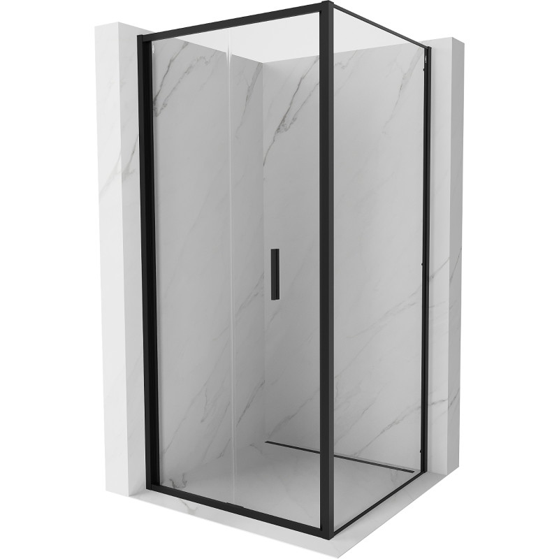 Mexen Exo-F cabine de douche pliante 85 x 85 cm, transparente, noire - 816-085-085-70-00