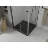 Mexen Lima cabine de douche pliante 80 x 80 cm, transparent, noir + receveur de douche Flat, noir - 856-080-080-70-00-4070B