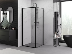 Mexen Exo cabine de douche pliante 100 x 100 cm, transparente, noire - 816-100-100-70-00