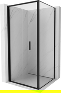 Mexen Exo cabine de douche pliante 100 x 100 cm, transparente, noire - 816-100-100-70-00