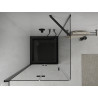 Mexen Lima cabine de douche pliante 80 x 80 cm, transparent, noir + receveur de douche Flat, noir - 856-080-080-70-00-4070B