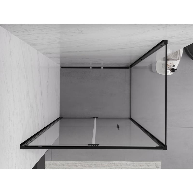Mexen Exo cabine de douche pliante 80 x 70 cm, transparente, noire - 816-080-070-70-00