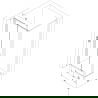 Mexen Exo cabine de douche pliante 85 x 70 cm, transparent, noir - 816-085-070-70-00