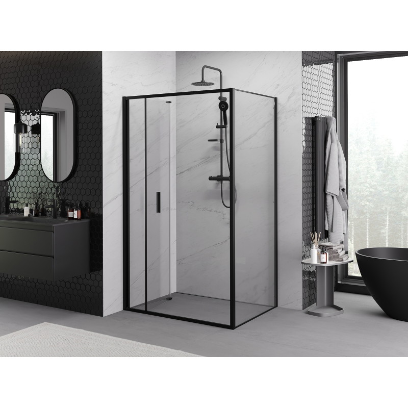 Mexen Exo cabine de douche pliante 95 x 75 cm, transparent, noir - 816-095-075-70-00