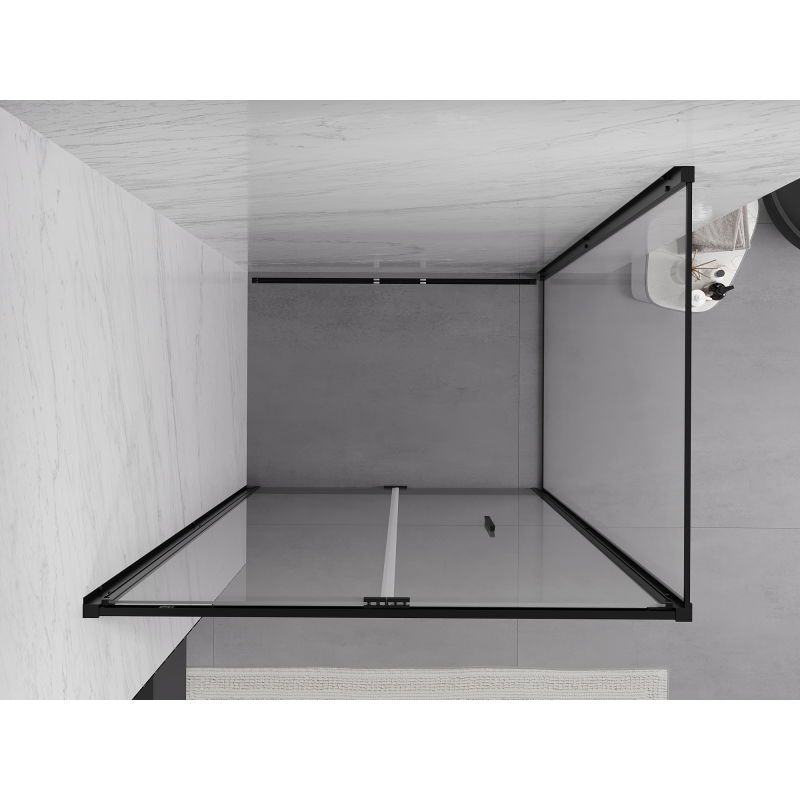 Mexen Exo cabine de douche pliable 85 x 80 cm, transparente, noire - 816-085-080-70-00