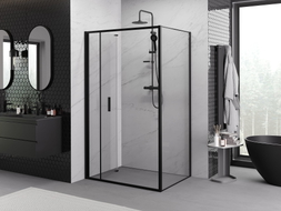 Mexen Exo-F cabine de douche pliante 70 x 90 cm, transparente, noire - 816-070-090-70-00