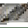Mexen Lima Duo cabine de douche pliante 80 x 80 cm, transparent, or + receveur plat - 856-080-080-50-02-4010G