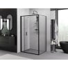 Mexen Exo cabine de douche pliante 100 x 95 cm, transparente, noire - 816-100-095-70-00
