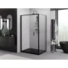 Mexen Exo-F cabine de douche pliante 100 x 95 cm, transparent, noir - 816-100-095-70-00