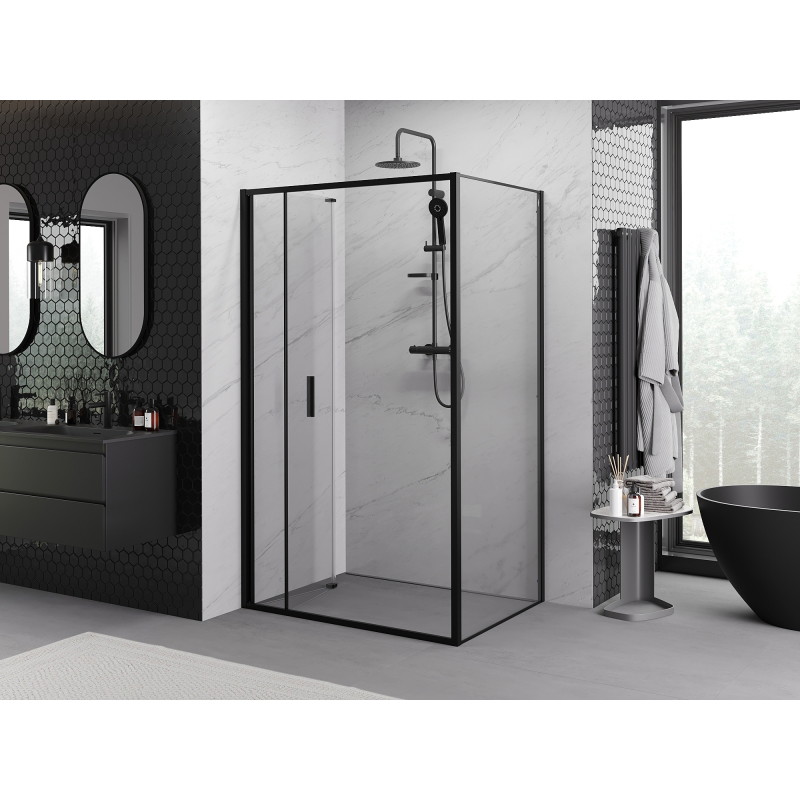 Mexen Exo-F cabine de douche pliable 75 x 100 cm, transparent, noir - 816-075-100-70-00