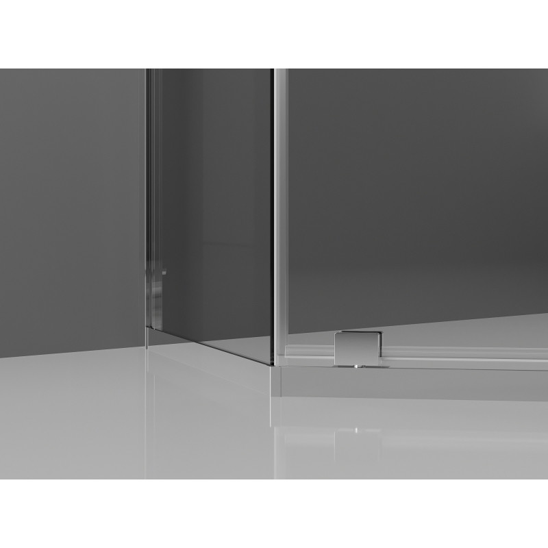 Mexen Exo-R Cabine de douche pentagonale pivotante 80 x 80 cm, transparent, chrome - 812-080-080-01-00