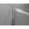 Mexen Exo-R cabine de douche pentagonale pivotante 100 x 100 cm, transparent, chrome - 812-100-100-01-00