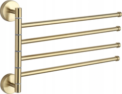 Mexen porte-serviettes pivotant quadruple, doré - 7039244-50