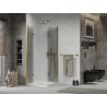 Mexen Lima Duo cabine de douche pliante 90 x 90 cm, transparent, or + receveur plat - 856-090-090-50-02-4010G