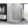 Mexen Exo-B Duo cabine de douche pivotante 100 x 80 cm, transparente, chrome - 814-100-080-01-00