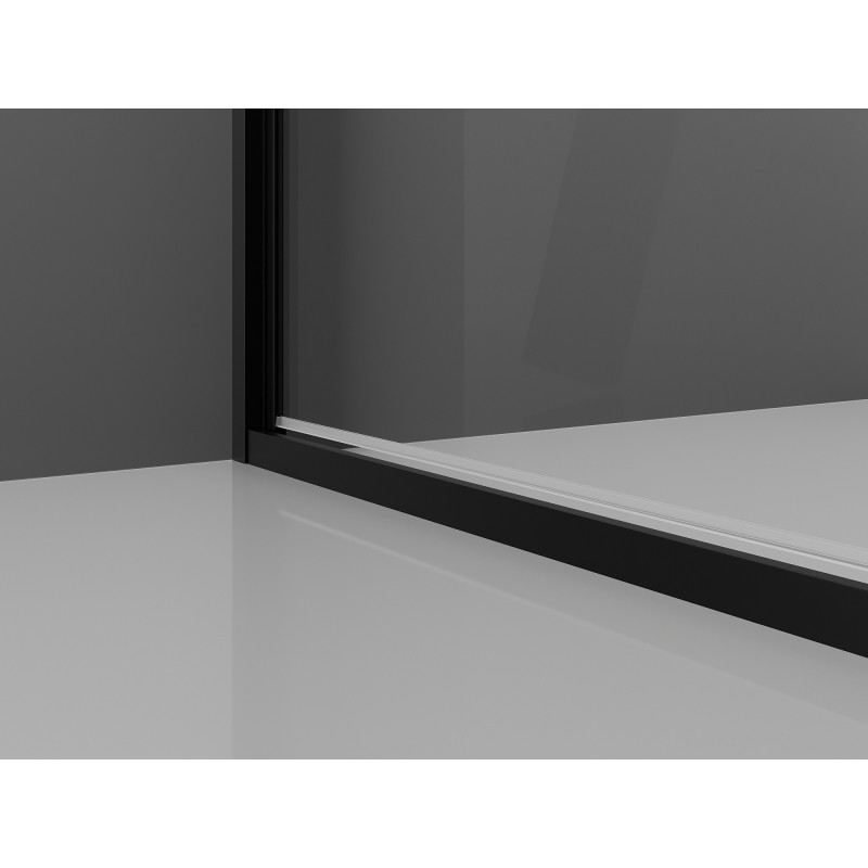 Mexen Exo-B Duo portes de douche doubles battantes 70 cm, transparentes, noires - 814-070-000-70-00