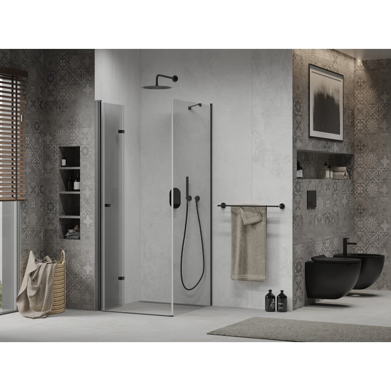 Mexen Lima cabine de douche pliante 70 x 70 cm, transparent, noir - 856-070-070-70-00