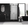 Mexen Exo-B Duo portes de douche pivotantes doubles 100 cm, transparentes, noires - 814-100-000-70-00