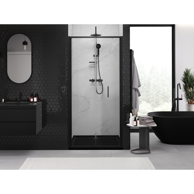 Mexen Exo-F porte de douche pliante 65 cm, transparente, noire - 816-065-000-70-00