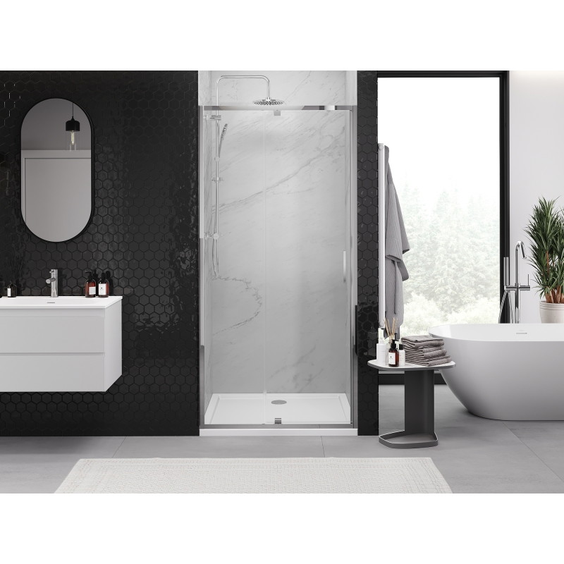 Mexen Exo-R porte de douche pivotante 115 cm, transparent, chrome - 819-115-000-01-00