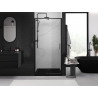 Mexen Exo-R portes de douche battantes 115 cm, transparentes, noires - 819-115-000-70-00