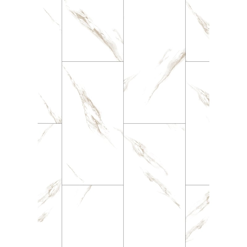 Mexen River White  panneaux vinyles 610 x 305 mm LVT Dryback 2,5 mm, sous-couche PVC, 4 V-Joint, Jazz White
