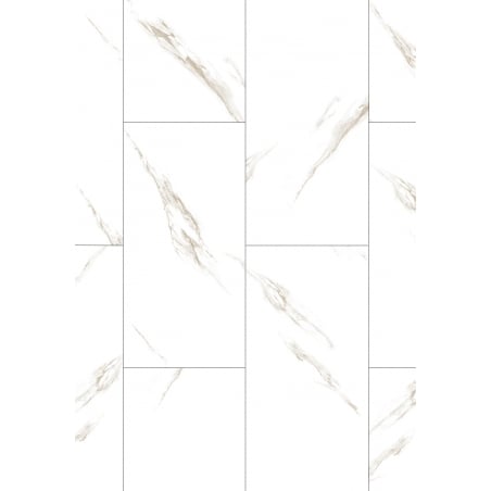 Mexen River White  panneaux vinyles 610 x 305 mm LVT Dryback 2,5 mm, sous-couche PVC, 4 V-Joint, Jazz White