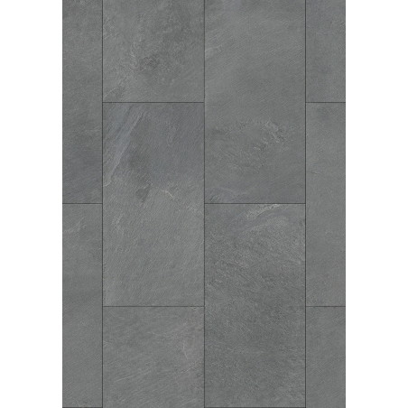 Mexen Grey Dark Panneaux vinyles 610 x 305 mm LVT Dryback 2,5 mm, sous-couche PVC, 4 chanfreins en V, Ardoise
