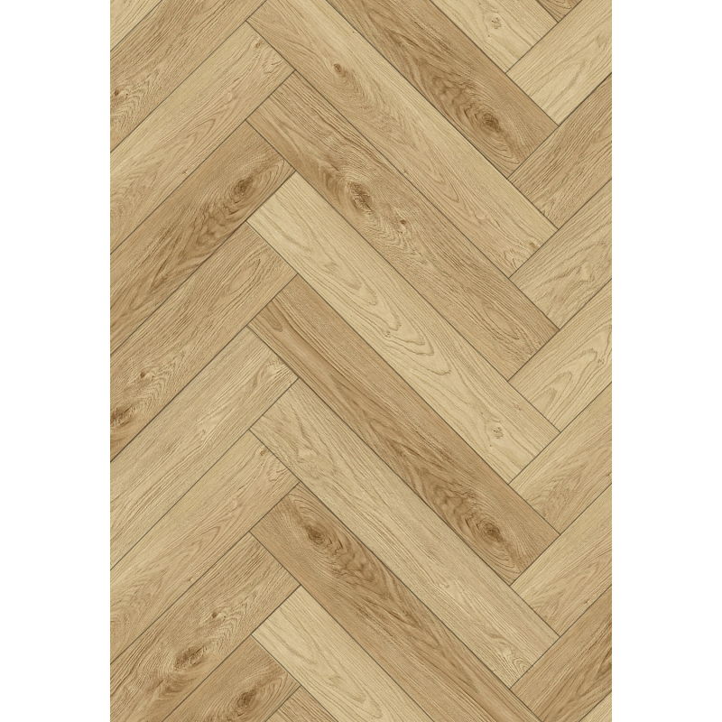 Mexen Anniston panneaux vinyles en chevron 570 x 95 mm LVT Dryback 2,5 mm, sous-couche PVC, 4 chanfreins, Chêne