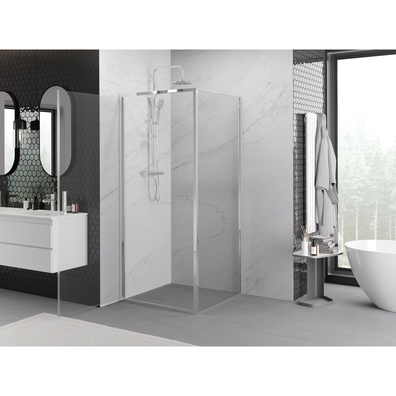 Mexen Exo-B cabine de douche pivotante 70 x 70 cm, transparent, chrome - 817-070-070-01-00
