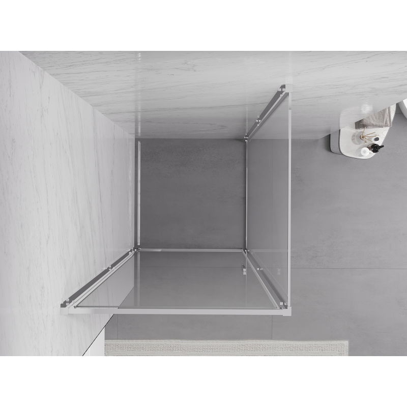 Mexen Exo cabine de douche pivotante 80 x 80 cm, transparent, chrome - 817-080-080-01-00