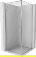 Mexen Exo cabine de douche pivotante 90 x 90 cm, transparente, chrome - 817-090-090-01-00