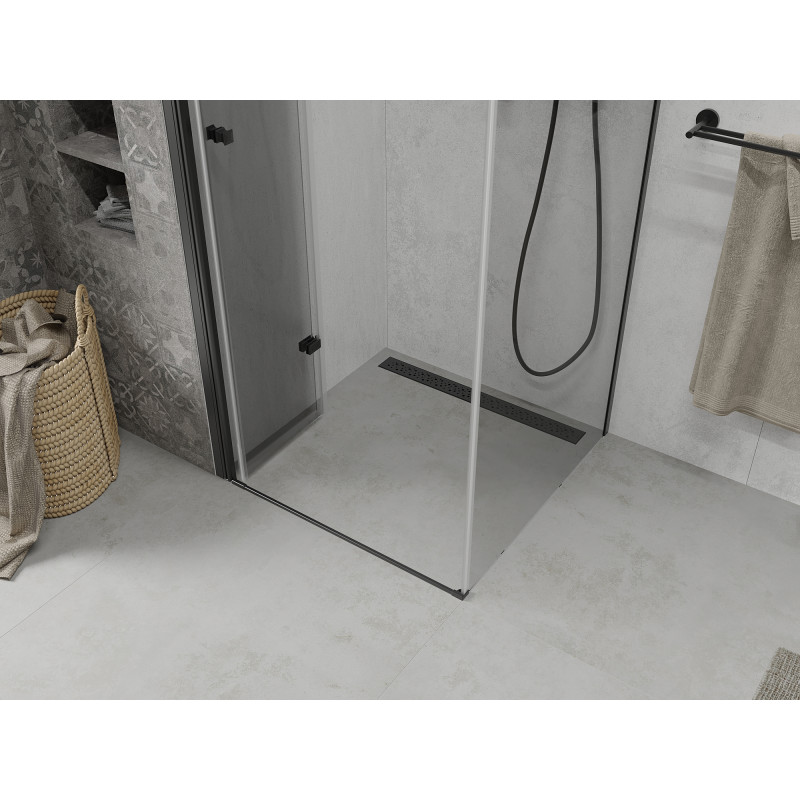 Mexen Lima cabine de douche pliante 100 x 100 cm, transparente, noire - 856-100-100-70-00
