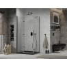 Mexen Lima cabine de douche pliante 90 x 100 cm, transparent, noir + receveur de douche Flat, noir - 856-090-100-70-00-4070B